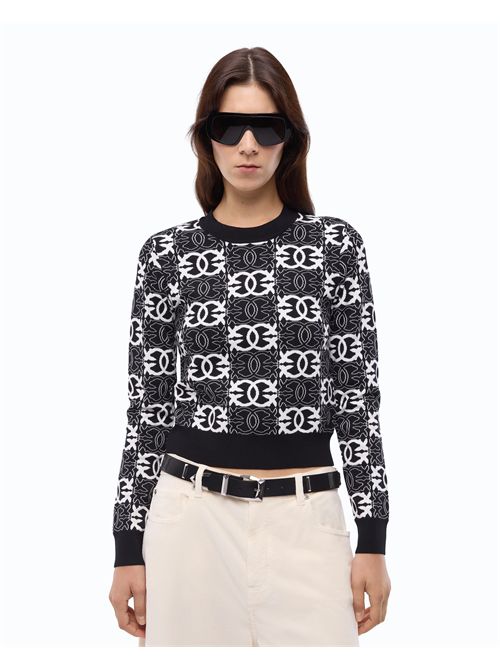 Maglia cropped con logo Love Birds